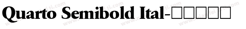 Quarto Semibold Ital字体转换
